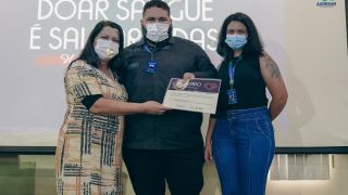 Aadesam recebe homenagem na semana nacional do doador, promovida pela Hemoam