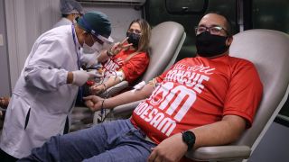 Colaboradores da Aadesam participam de campanha de doação de sangue em parceria com o Hemoam