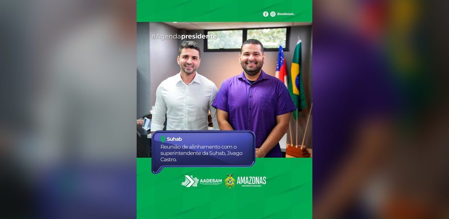 Reunião de alinhamento com o superintendente da Suhab, Jivago Castro